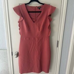 Peach knee length dress